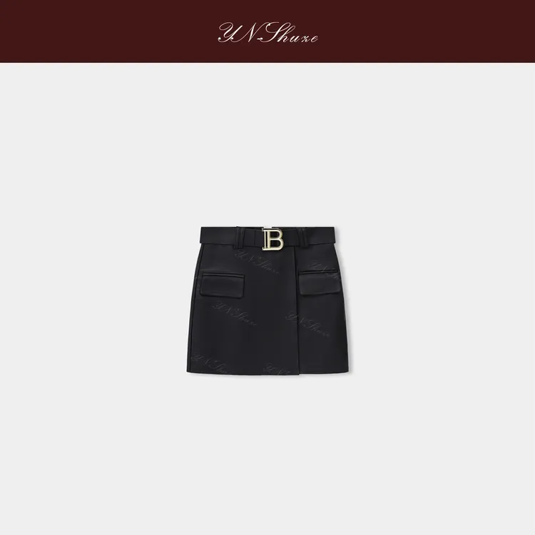 YN-SHUZE设计师时尚气质皮裙子半裙SZ-YNB-21367