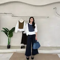 拼接假两件设计感上衣