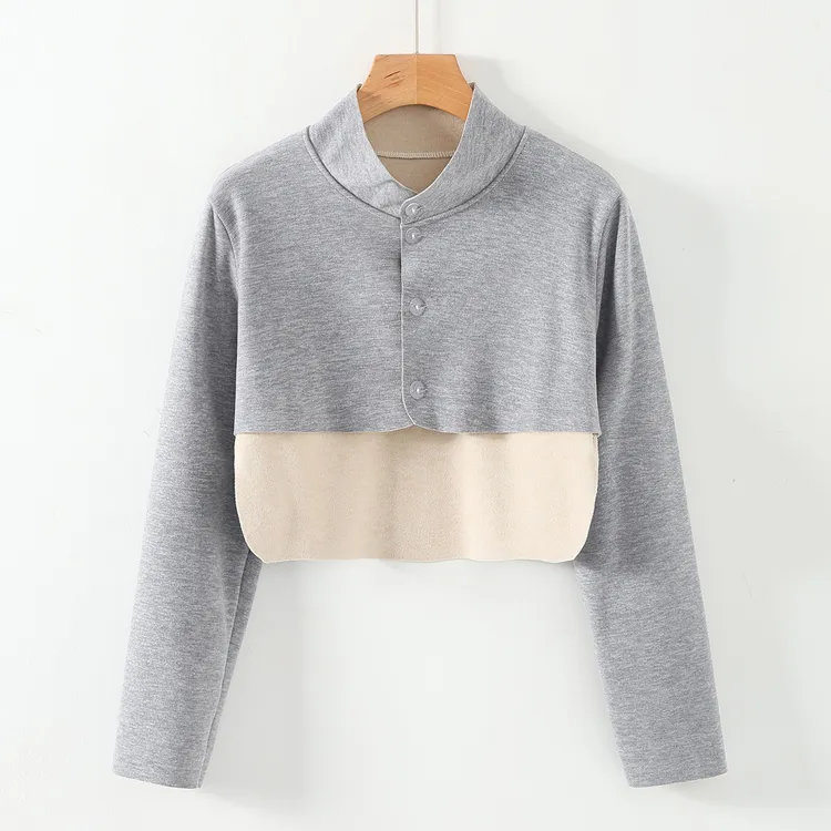 秋冬德绒长袖空调房护肩颈椎坎肩月子中老年男女睡觉防寒保暖披肩