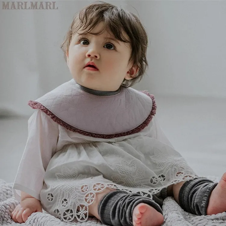 MARLMARL宝宝围兜新生儿口水巾可定制周年百天礼物grid_C01香芋