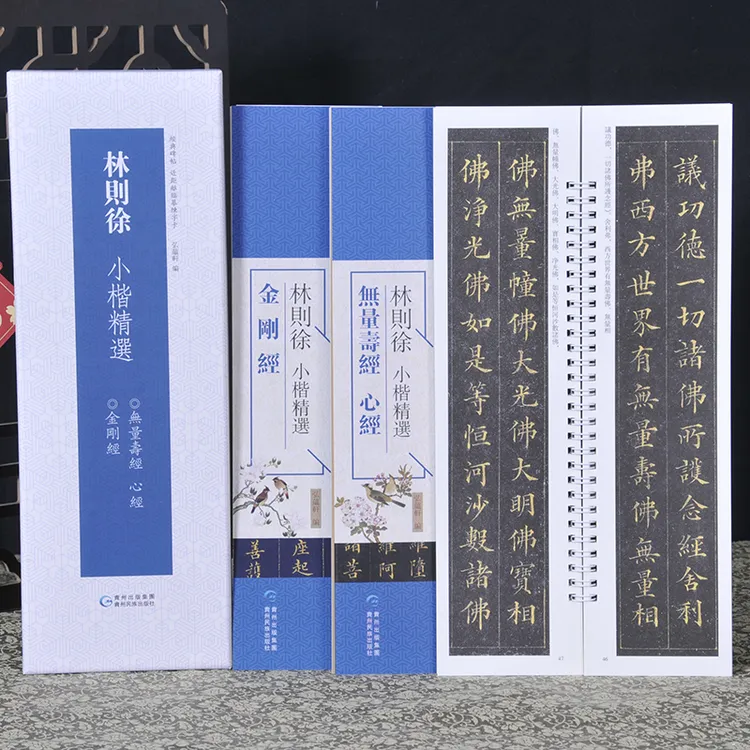 林则徐小楷：金刚经 无量寿经 心经 近距离临摹字卡 书法毛笔字帖