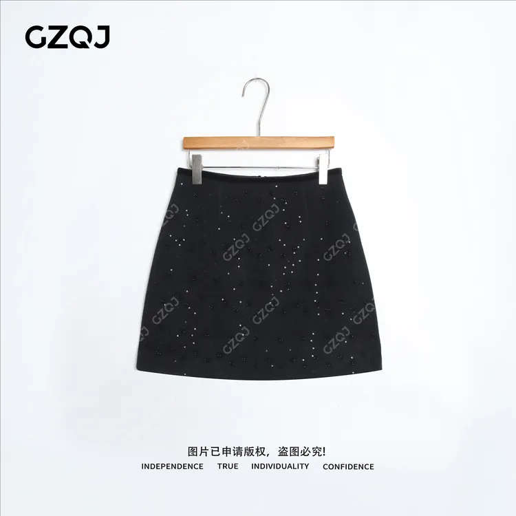 老琴私服【璀璨星空】设计感高腰显瘦气质波点半身短裙女冬款  3530