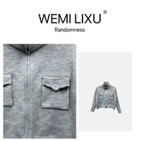 WEMI LIXU“冬物语“冬季时尚百搭女装立领长袖针织衫遮肉显瘦3328