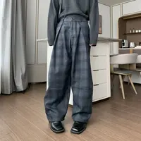 一轩轩轩【慵懒假日】秋季巨好看男休闲慵懒老钱风格子休闲裤880583