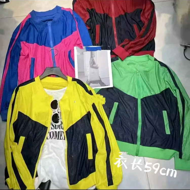 欧货撞色镂空夏季防晒外套女薄款拉链外套上衣