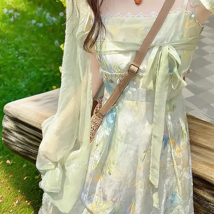 19-29孤品NO退NO换默认微瑕一单一付飘逸仙气显瘦百搭连衣裙夏季