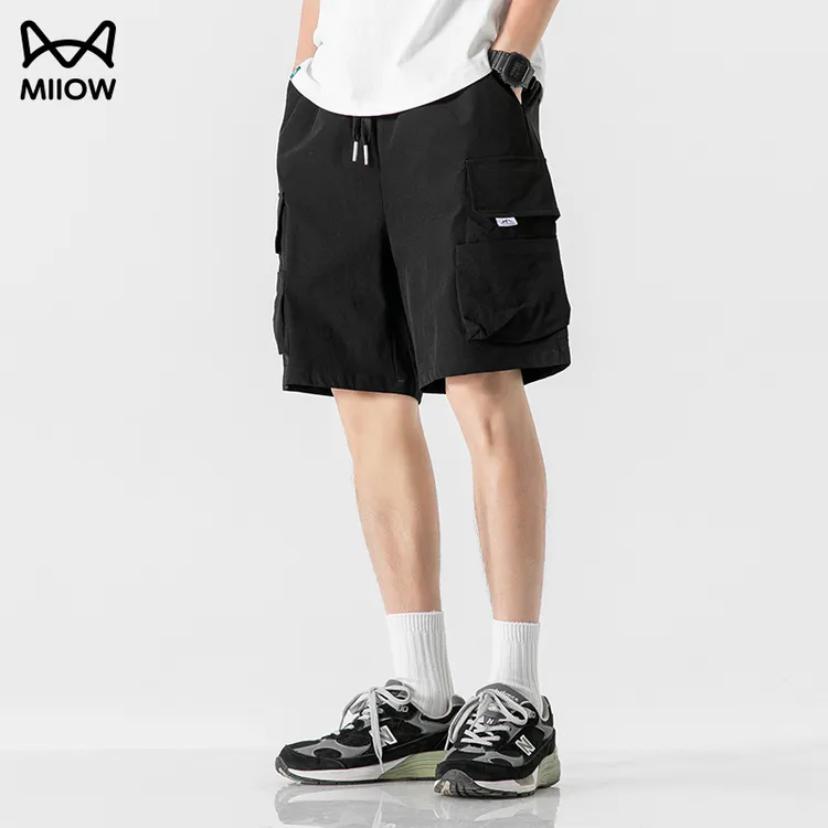 猫人美式工装短裤男2025新款夏季日系透气速干冰丝运动休闲五分裤