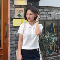 XIYE&W【西西里翻领小毛衫】纯色显瘦上衣