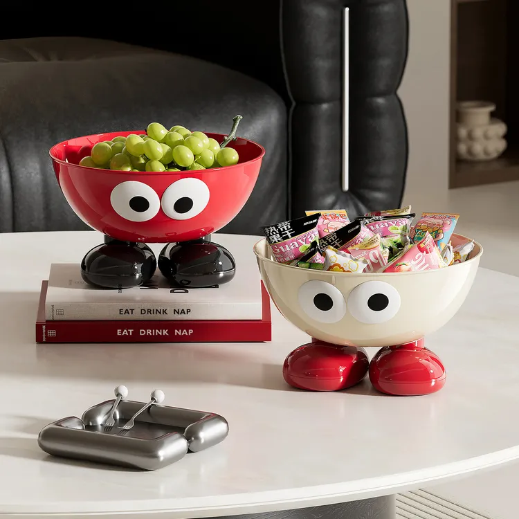 橱明星大脚卡通果盘家用可爱创意水果盘零食托盘萌趣坚果收纳盘