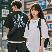 休闲纯棉t恤男夏季青年高街正肩重磅短袖宽松潮牌情侣百搭半袖