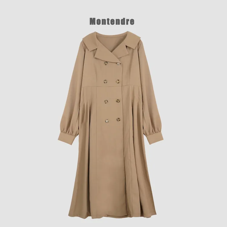 【Montendre】 秋季新款 Q 气质百搭通勤休闲风风衣连衣裙