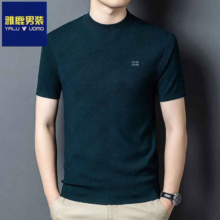 雅鹿男装2025秋冬季新款男士毛衣时尚休闲针织衫宽松百搭短袖上衣
