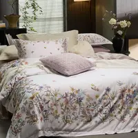 乐野丨全棉贡缎长绒棉数码印花轻奢高档柔软透气亲肤纯棉四件套