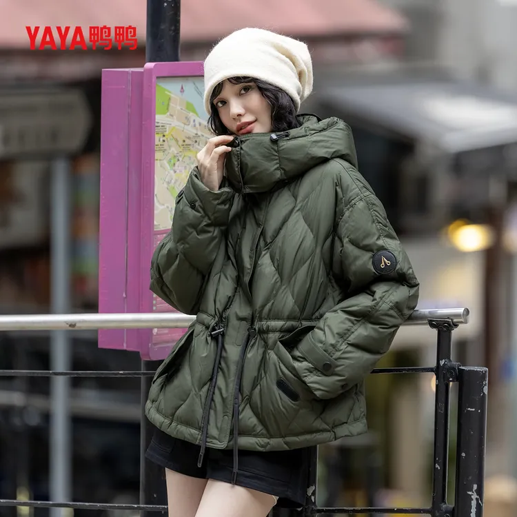 YAYA/鸭鸭羽绒服女款爆款2025新款正品新国标90绒保暖高级外套