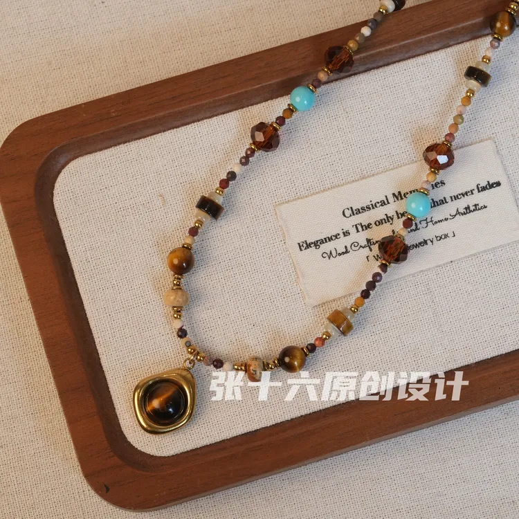 钛钢项链 [宙斯永恒]张十六原创设计手工串珠百搭复古小众彩色