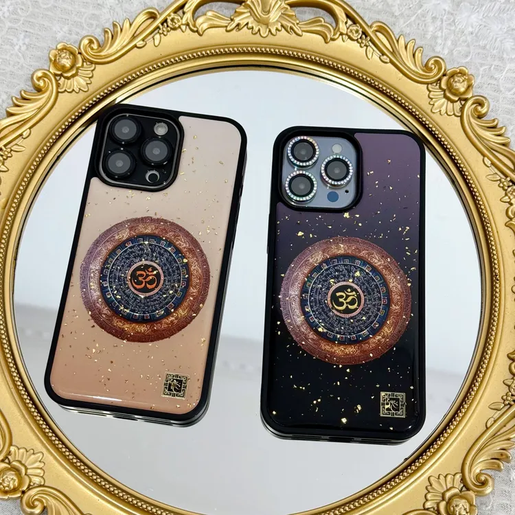 适用于苹果/华为各型号高端松弛感手机壳om图腾欧式壳壳