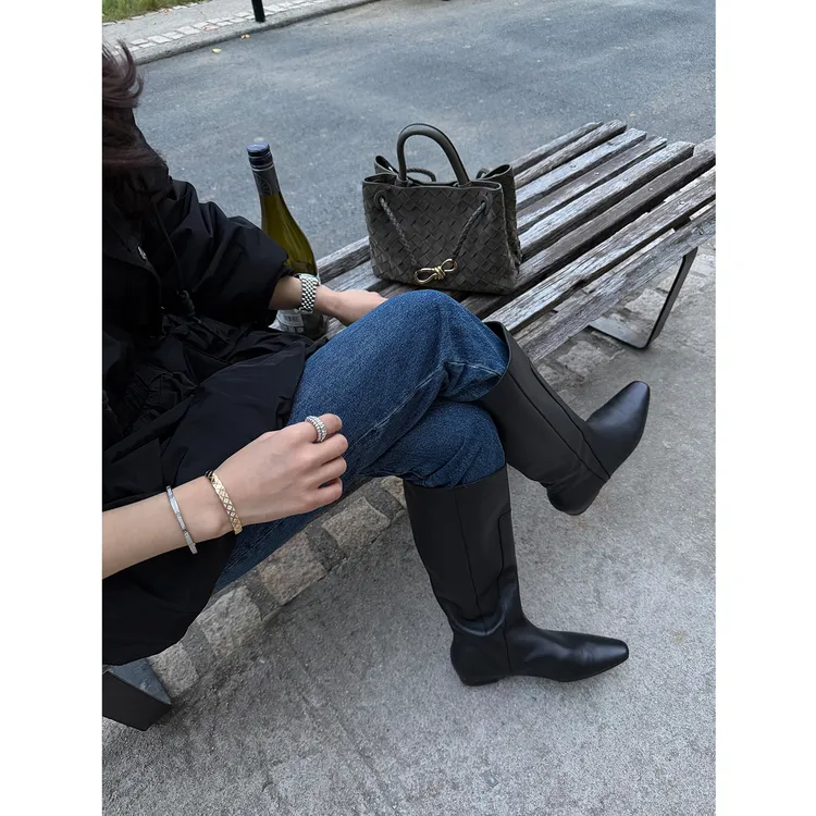 KEEP KAPU靠谱【骑士靴】三重进口羊皮弹力不磨脚骑士靴KP253713