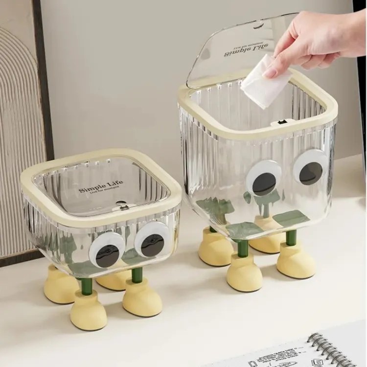 桌面可爱迷你卡通收纳桶学生宿舍书桌房间台面创意发圈饰品收纳盒
