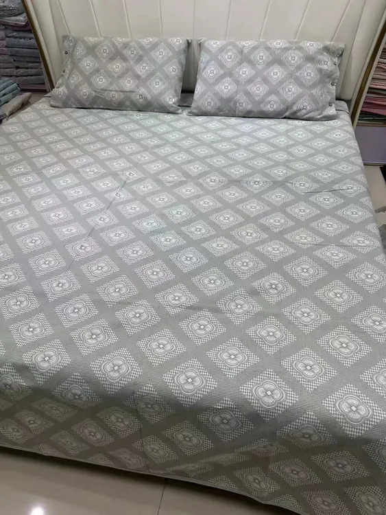 夏季纯棉老粗布凉席床单三件套加厚帆布全棉粗布床单单件亚麻夏天