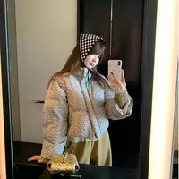 aaaaxbbb 维米尔原野 两色碎花短款羽绒服女冬高级感立领保暖外套