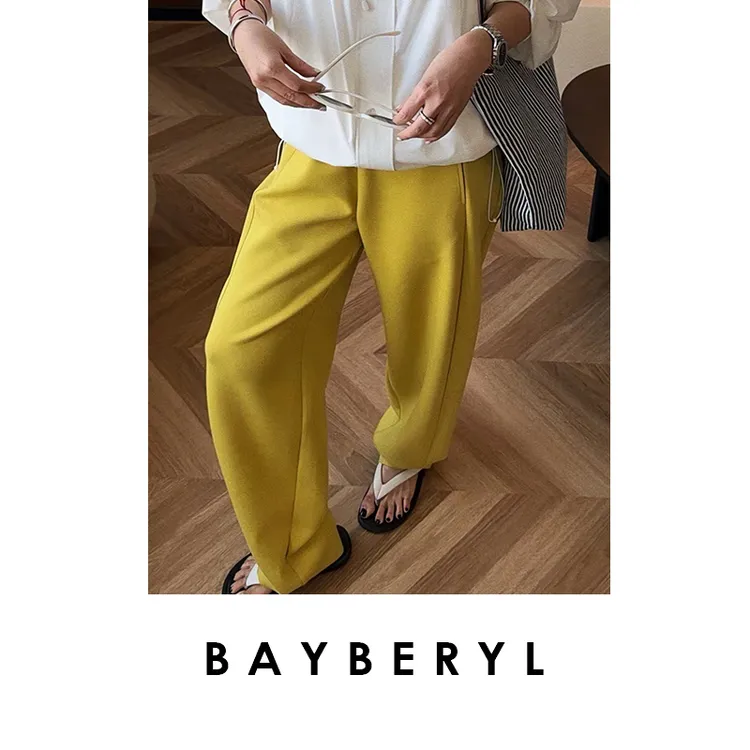 BAYBERYL老贝高频裤*松紧腰抽绳百搭宽松休闲裤25秋 XXK5B1724