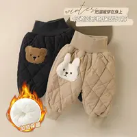 2025宝宝棉裤儿童冬装裤子女三层加厚冬季男童冬款卡通洋气外穿潮
