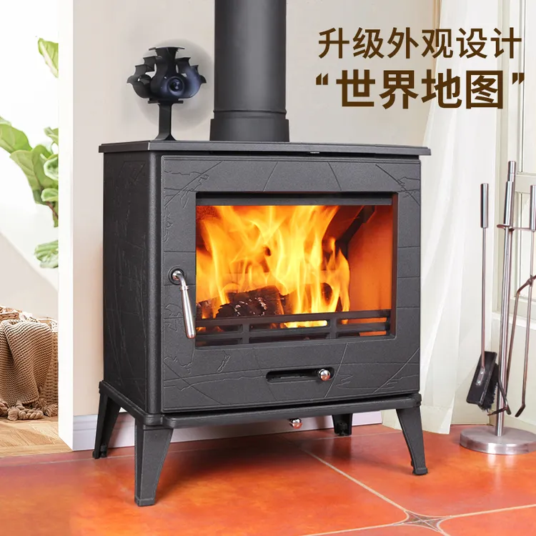 壁炉真火燃柴铸铁取暖炉室内家用别墅自建房客厅烧柴炉民宿烤火炉