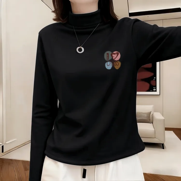 〖送运费险〗半高领德绒打底衫女秋冬季长袖修身网红小个子百搭上衣