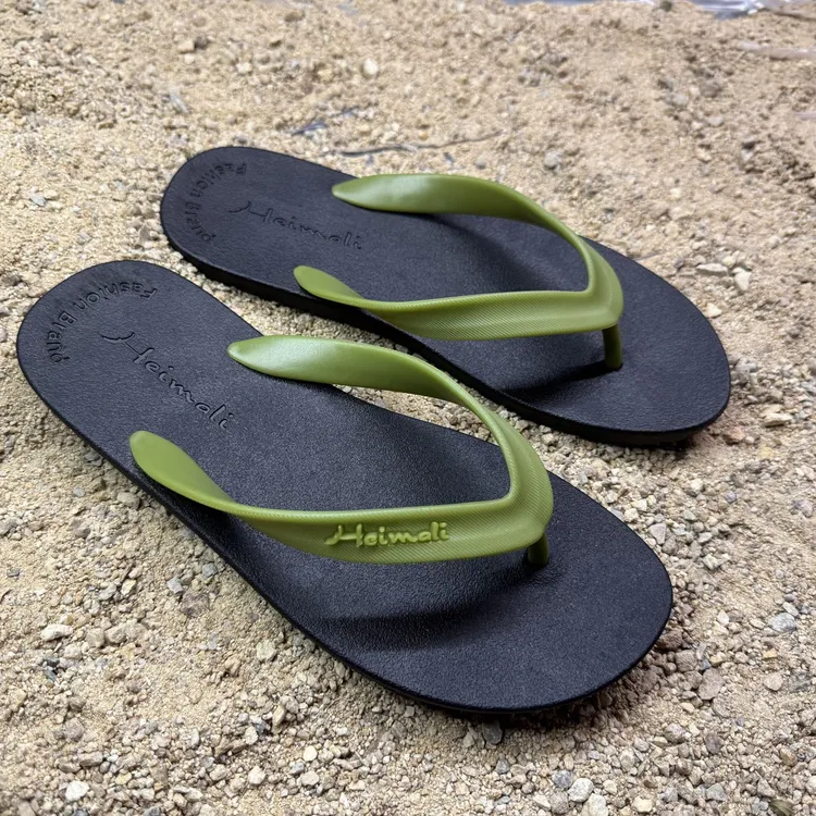 泰国橡胶轮胎底人字男士夏季外穿柔软防滑防臭耐磨网红拖鞋男