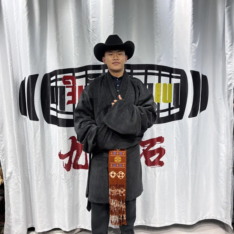 藏装长袖藏袍男款冬季加绒加厚复古传统服饰康巴款