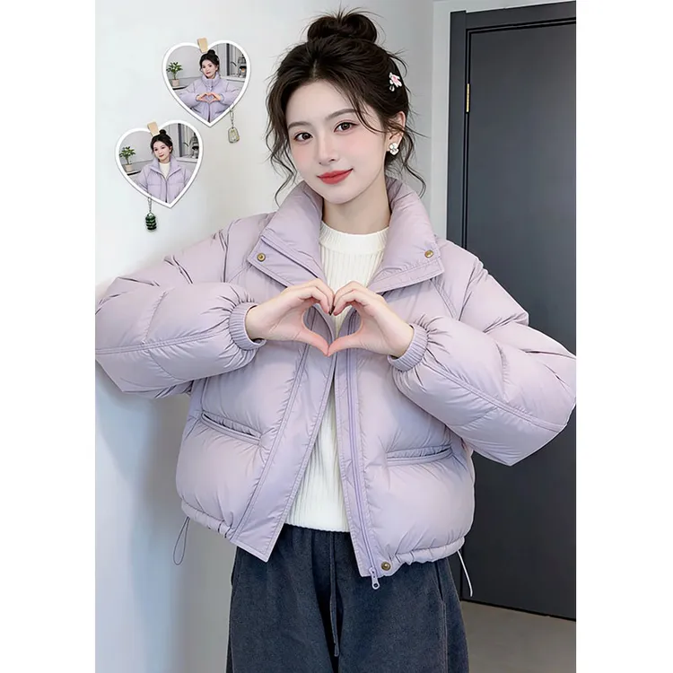 香朵儿【爱丽丝卿】甜美风气质显瘦纯色棉服女2026冬季新款时