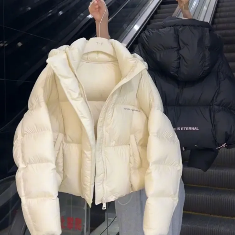 2025新款冬季韩版宽松潮流面包服厚外套女装时尚连帽短款棉服女