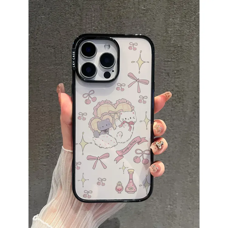 【爱心猫咪】适用苹果16/17promax手机壳iPhone17pro防摔14/5超薄壳