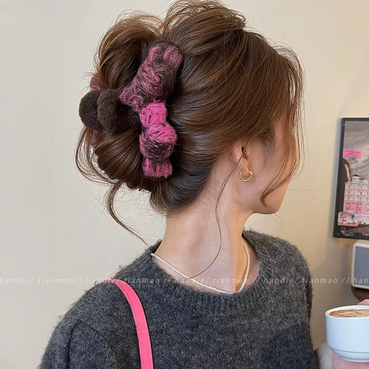 复古蝴蝶结后脑勺发夹鲨鱼夹发量大头发抓夹女2025新款高级感发饰