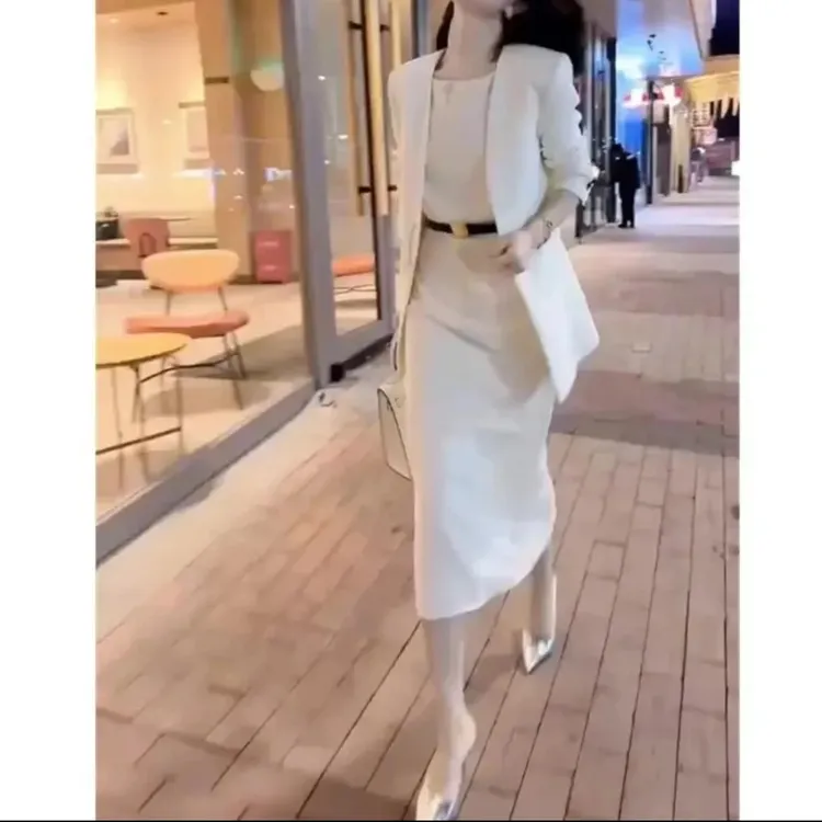 Y新款时尚OL气质外套连衣裙显瘦修身女装网红时尚炸街新款女装