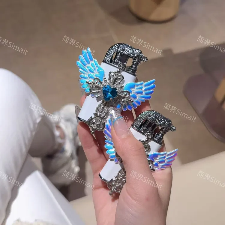 【简界正品原创手作】精致哥特y2k双火焰明火打火机高级送闺蜜礼物