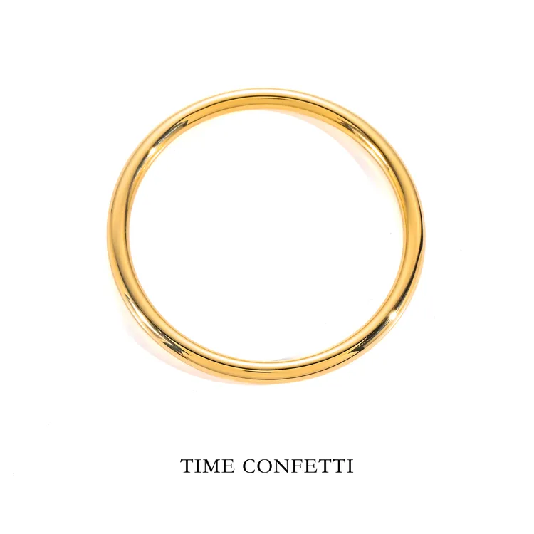 钛钢手镯 镀K金【孙二娘】气质百搭精致闭口手镯TC 11760