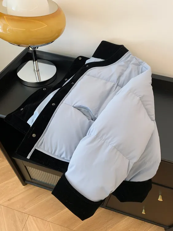 设计感撞色圆领减龄气质上衣女2025秋季新款韩系复古休闲甜美外套