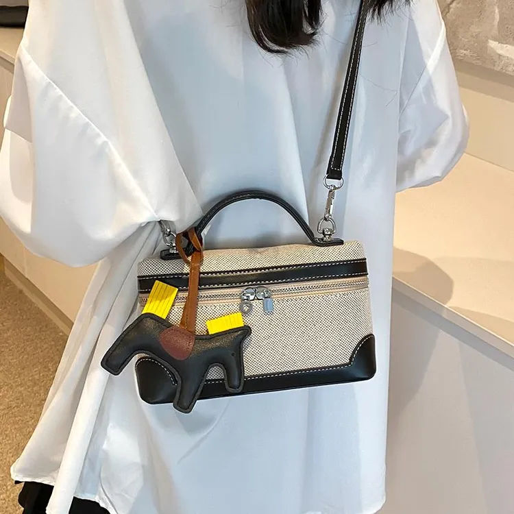 FAVMARTHA帆布小包包女2025超火新款韩版时尚单肩斜挎包休闲百搭