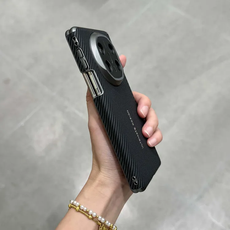 双中轴凯夫拉纹华为matex6手机壳中轴磁吸碳纤维纹防摔保护套适用