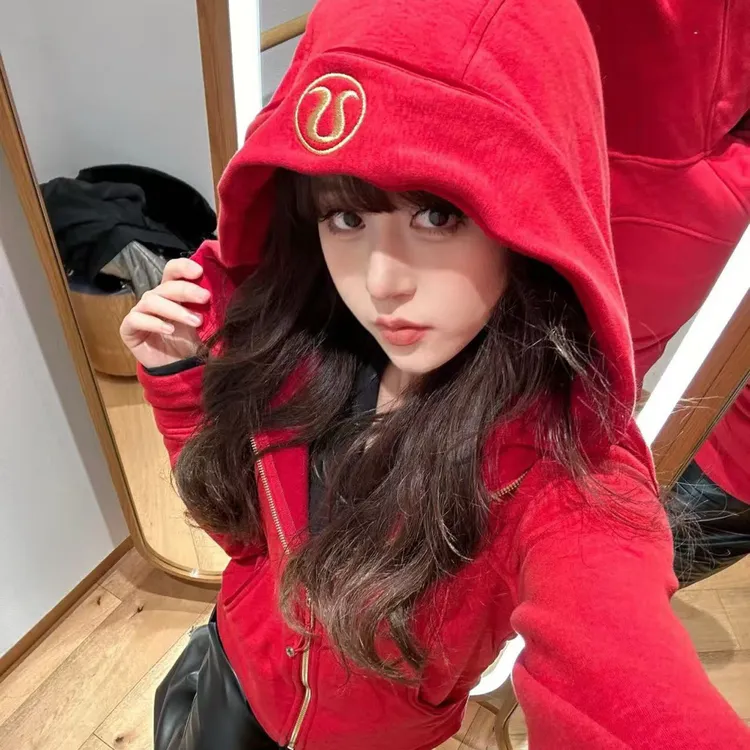 lulu同款原版原标平替瑜伽服Scuba女士连帽修身卫衣休闲瑜伽外套