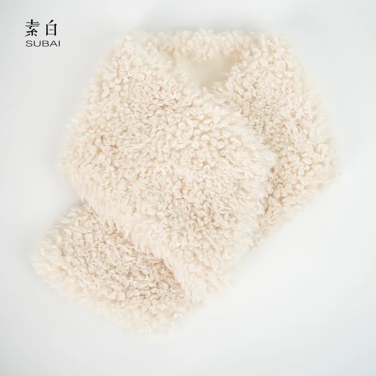 素白秋冬保暖J00602百搭圈圈毛交叉围脖