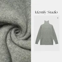 IDENTIFY冬季保暖拉毛经典高领细闪纱线羊毛羊绒上衣25AWG120106