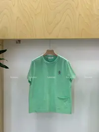 luluzou口袋设计竹节棉短袖休闲百搭夏季简约韩版显瘦宽松10637