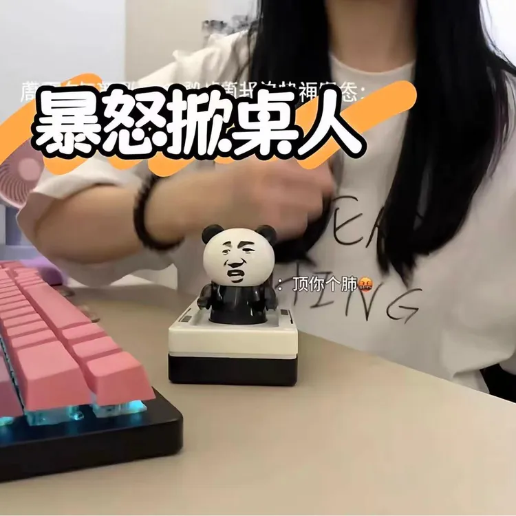 打工人掀桌按压发声搞怪创意玩具暴怒表情包上班工位解压神器摆件