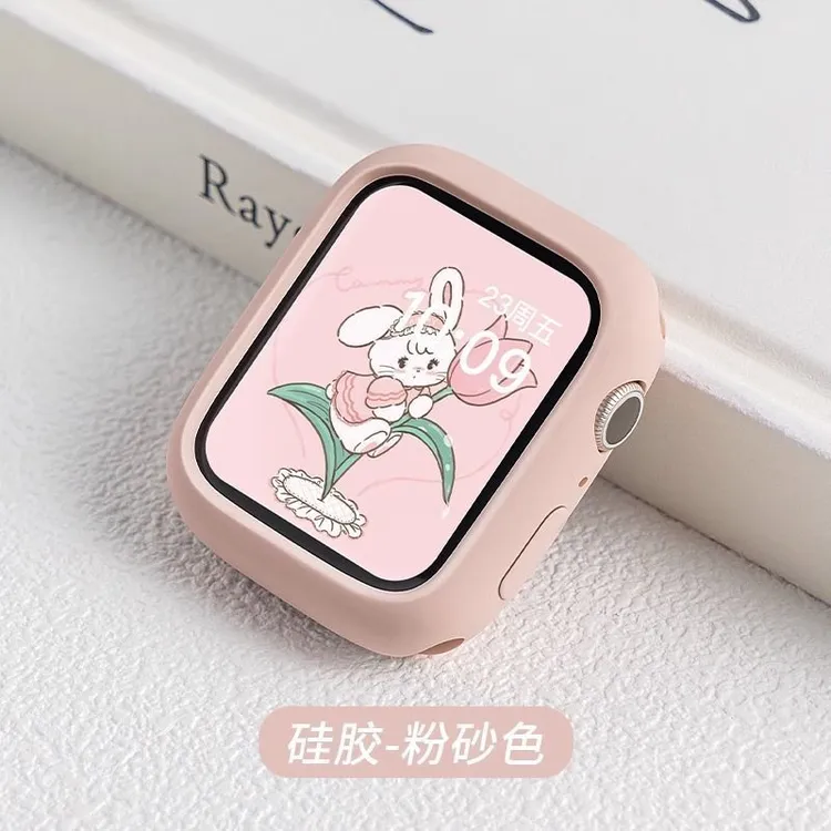 适用于苹果appleWatchS10/11S9糖果手表硅胶套亲肤S87-1se保护壳