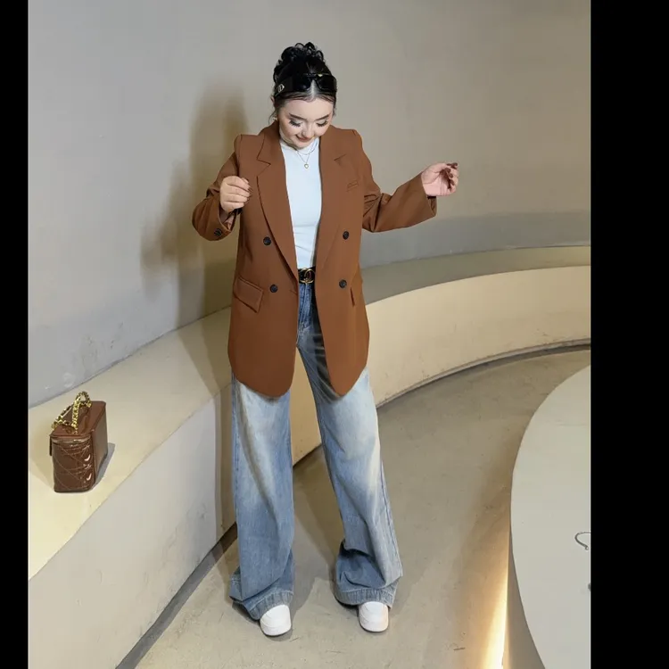 Rayhon高定精纺西装女士春秋款修身百搭洋气显瘦