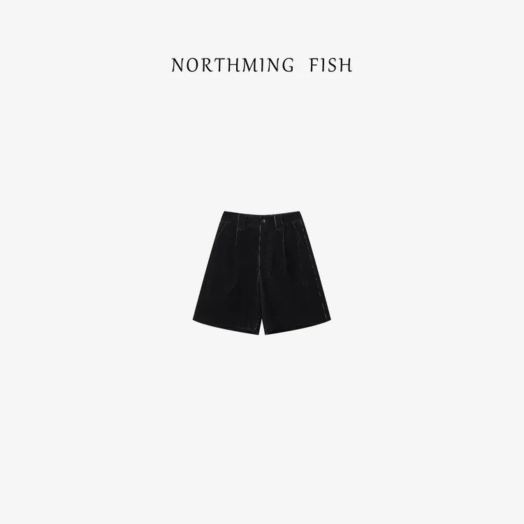 NorthMing fish「高智北欧」时髦复古 休闲简约质感灯芯绒秋冬短裤