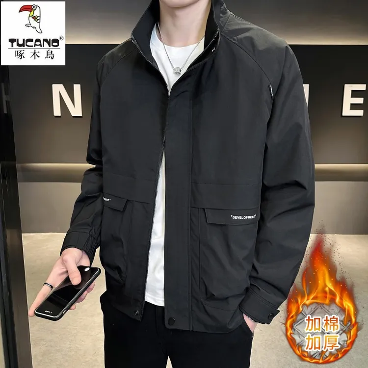 TUCANO/啄木鳥秋冬季男士时尚立领夹克棉服外套宽松休闲工装上衣