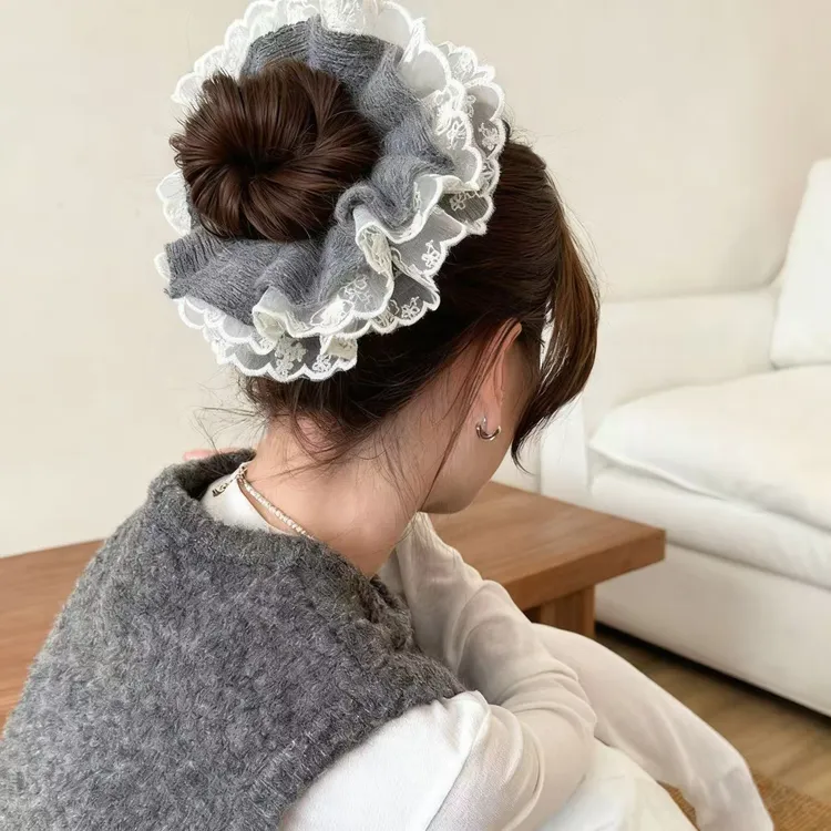 秋冬温柔超仙发饰发圈少女大肠圈仙女发夹发圈发饰